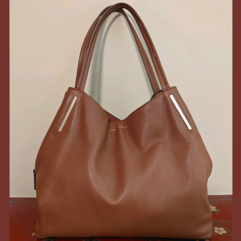 Vince Camuto Ike Tote in Dark Rum